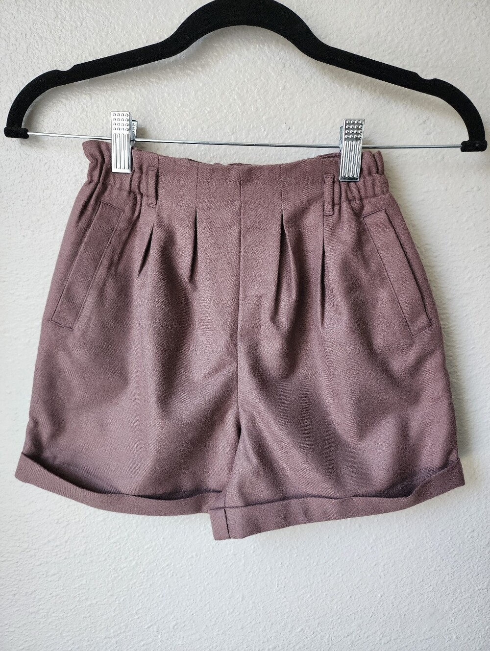 The Sunday Collective Pleated Cuffed Shorts Size 8Y Color Peppercorn NWT